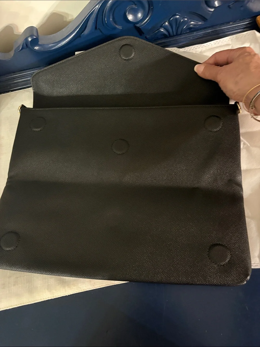 Verlye Black Laptop Envelope Clutch